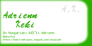 adrienn keki business card